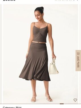 OGL A-Line Midi Skirt